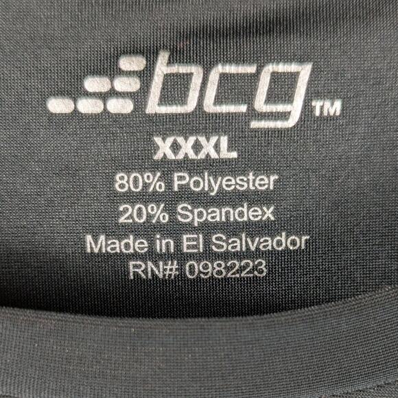 BCG 3XL Gray Long Sleeve Compression Shirt Mens Moisture Wicking Athletic - Picture 2 of 3